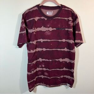 ✨ Carhartt Men’s Maroon Tie Dye Striped Relaxed Fit Shirt Small